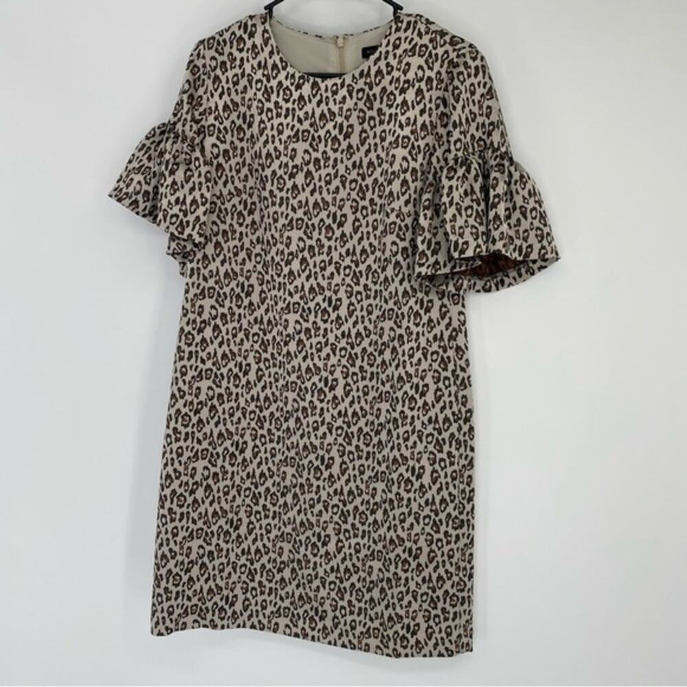 NWT Banana Republic Metallic Leopard Print Dress Sz 6 Business Casual Going‎ Out
